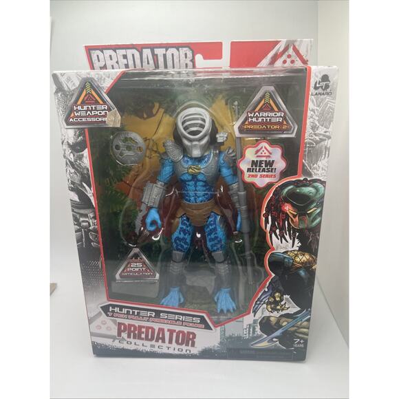 Predator "Warrior Hunter" 7" Figure Series 2 with Hunter Weapons~2022 LANARD~New - Picture 1 of 5